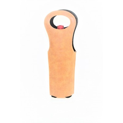 9165- TAN WINE BOTTLE CARRIER